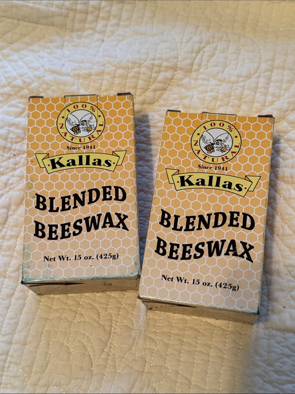 2 packs Kallas Blended 50/50 Beeswax - Paraffin 15 oz each